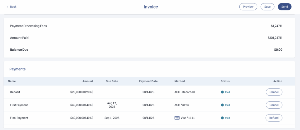 Payment Schedule
